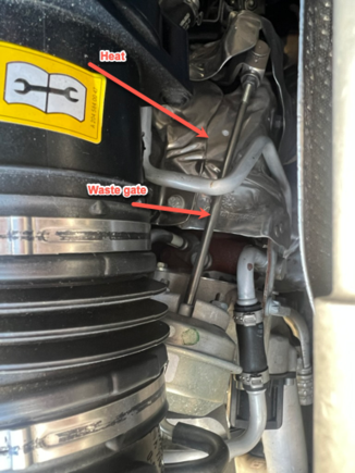 Left side of engine