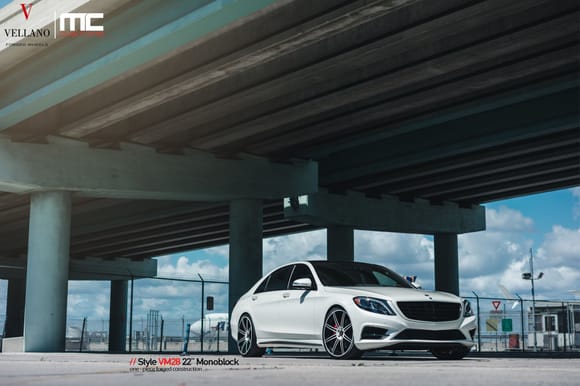 Mercedes Benz S63 with Vellano Forged VM28 forged monoblock