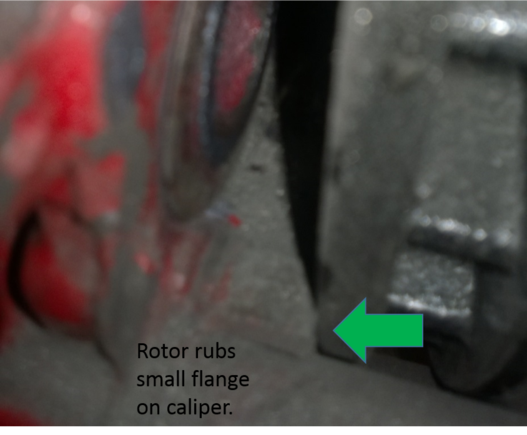 Pic3:  same as #2 on lower caliper area.