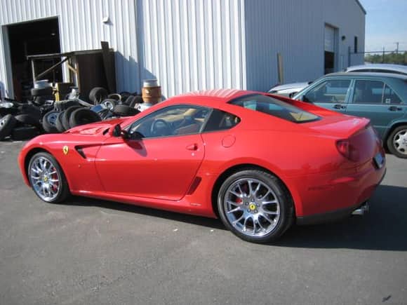 2009 Ferrari 599 GTB with 20&quot; custom polished Ferrari wheels and carbon ceramic brakes