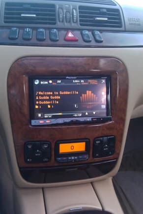 Custom Pionner In-dash with custom wood grain trim