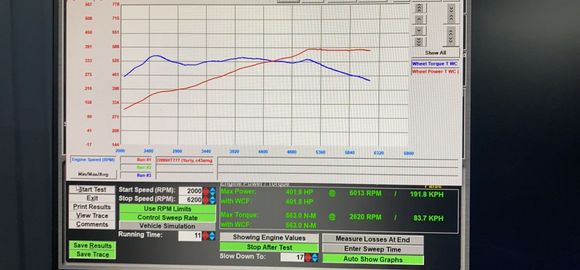 Stock ECU with pipes installed