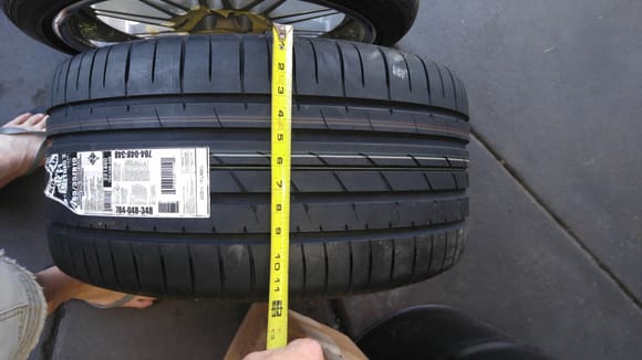 true width of the tire