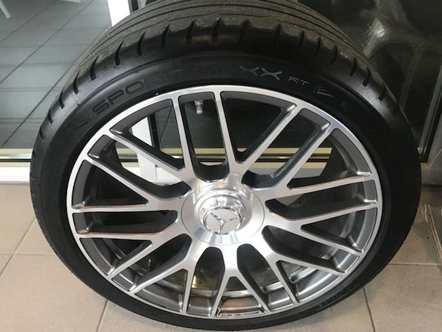Wheels and Tires/Axles - OEM 19" AMG TITANIUM CROSS-SPOKE FORGED WHEELS (with tires) FOR SALE - Used - 2015 to 2018 Mercedes-Benz C63 AMG S - Lancaster, PA 17601, United States