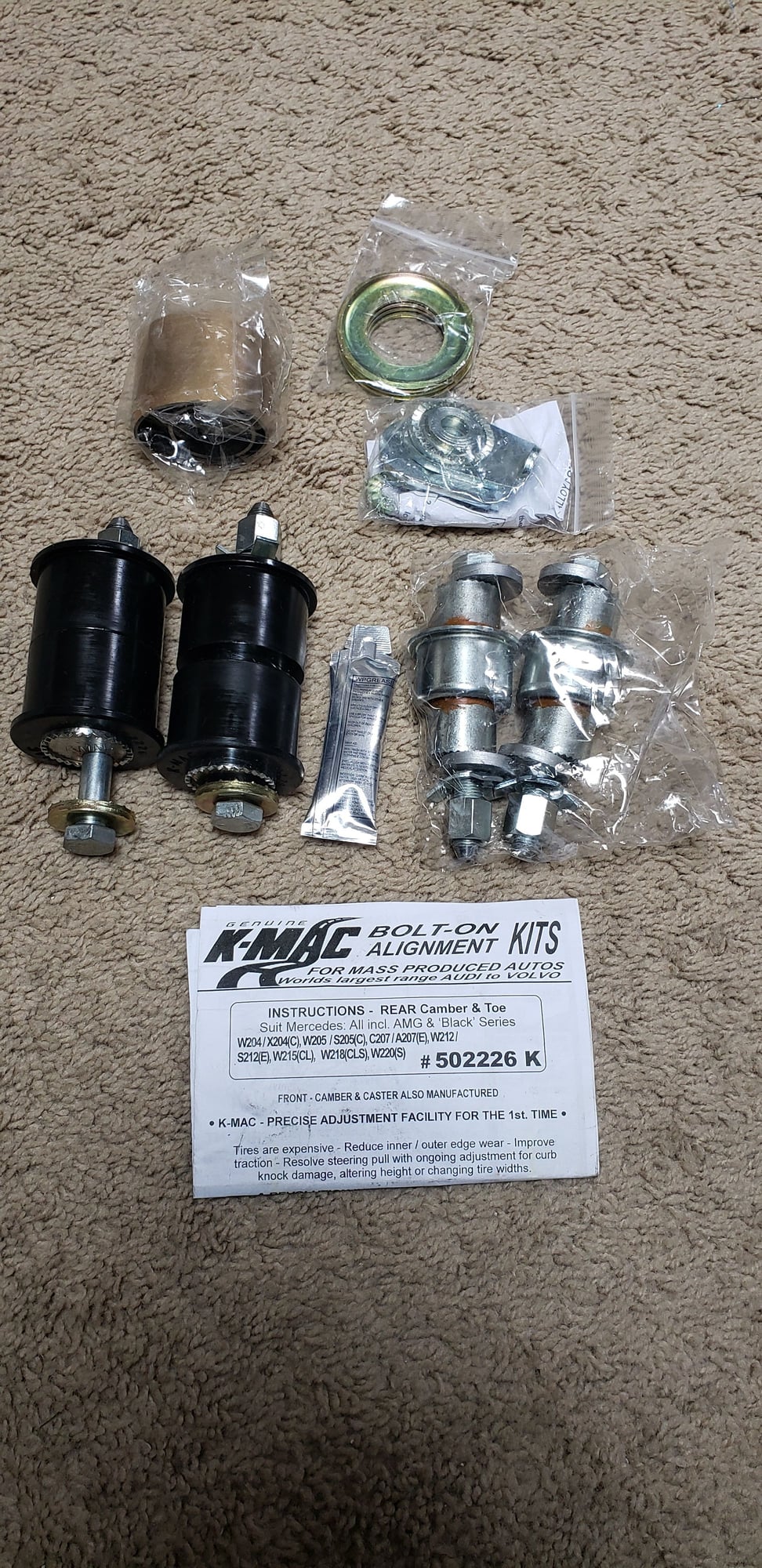 Steering/Suspension - K-Mac Rear Camber + Toe Bushings for various models ('00-'19) - New - 2000 to 2019 Mercedes-Benz C63 AMG - New Berlin, WI 53151, United States