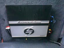 750 watt lightning audio amp mounted to back of rear seat