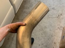 I polished the tip of this just to make sure it would shine up how I want it to. I’ll probably use a buffer and really shine her up once it gets welded to the muffler