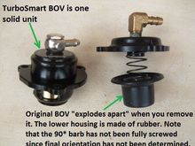 TurboSmart EFR6258 BOV vs OEM BOV