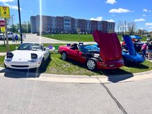 Car show parking next to my parent’s Corvettes