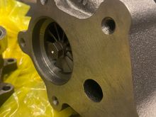 Hot side of the turbo before porting