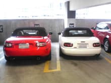 My car on the right