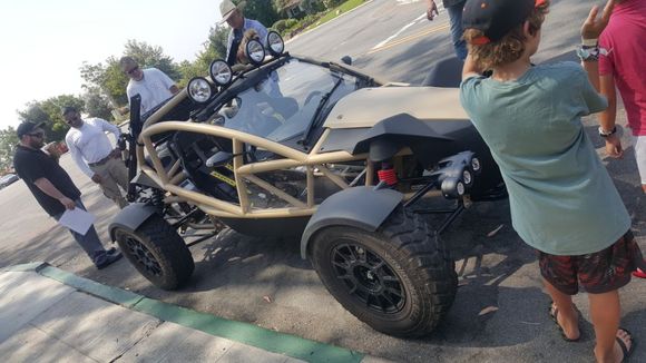 Ariel Nomad, shown by Shinoo of Sector 111.  Cool concept, but short rally style a-arms.  No taking the whoops at 50mph.