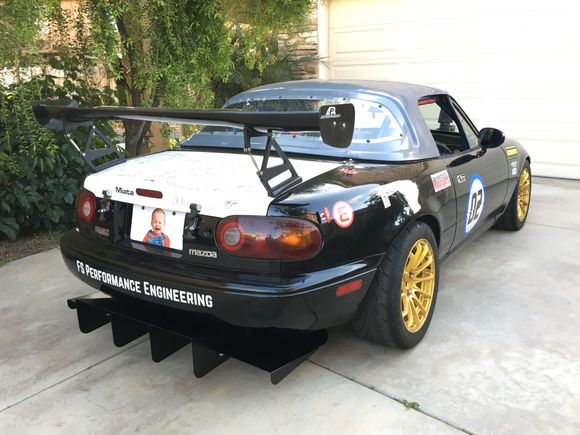 NA Miata racing diffuser with 6" flat bottom