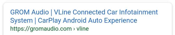 Also on the Grom Vline website headline it says apple car play android auto exoeriexpe