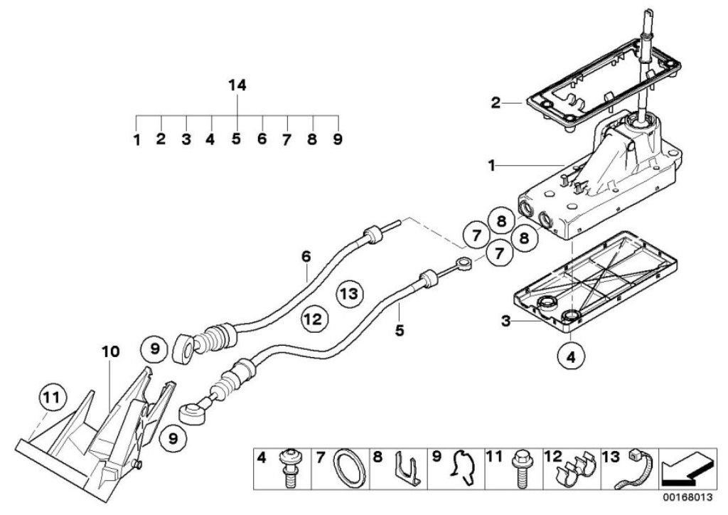 Drivetrain - Used OEM shift cables for 2004+ R52/R53 with Getrag 6-spd manual gearbox - Used - 2004 to 2006 Mini R53: "Mk I" Mini Cooper S - 2005 to 2008 Mini R52: "Mk I" Mini Convertible - Payson, AZ 85541, United States