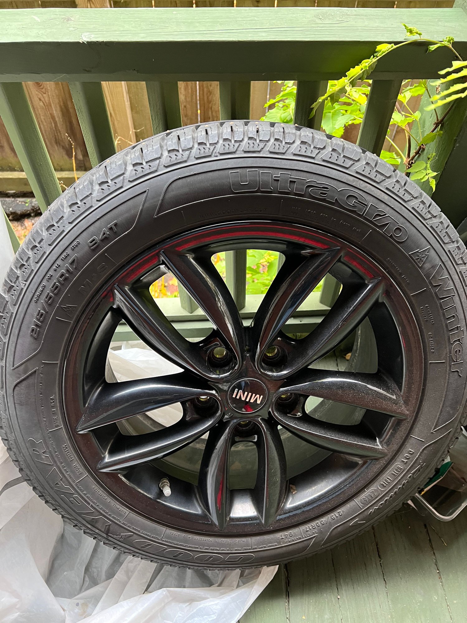 Wheels and Tires/Axles - 4 OEM Wheels with studded snow tires and lug nuts - Used - 2016 Mini F60: Countryman - Cortland, NY 13045, United States