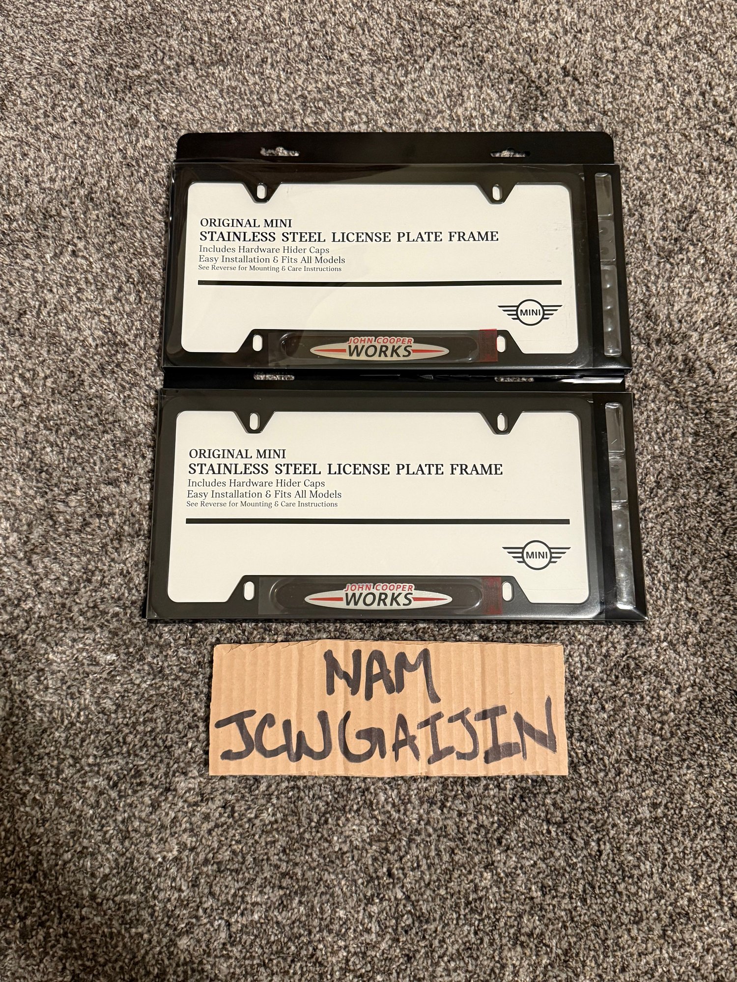 Accessories - RARE JCW LIcense Plate Frames - New - 2002 to 2027 Mini All Models - Idaho Falls, ID 83402, United States