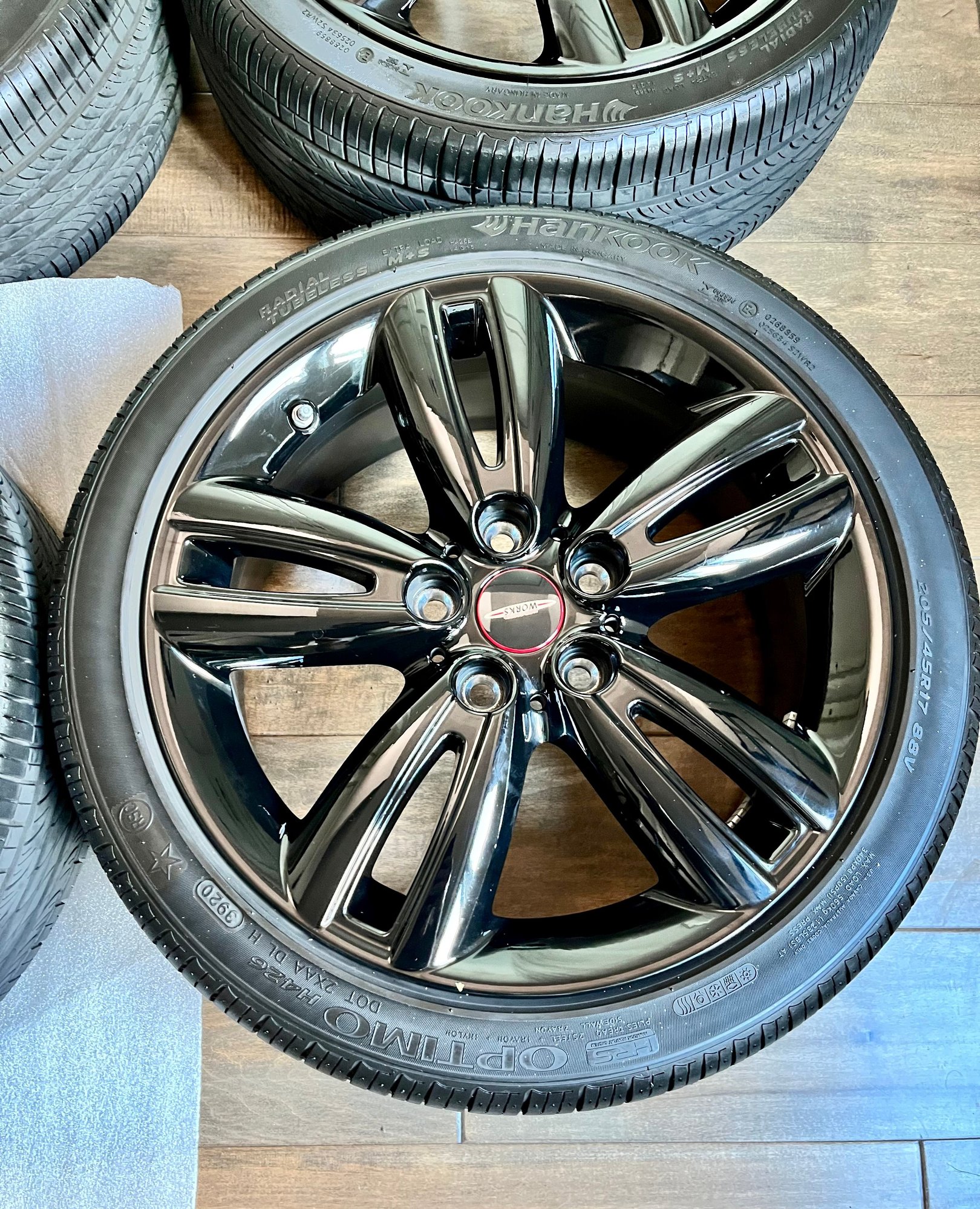 Wheels and Tires/Axles - Mini Cooper JCW F56 17” Gloss Black Wheels And Tires - Used - 2014 to 2022 Mini F56: Mini Hatch/Hardtop - San Diego, CA 92101, United States