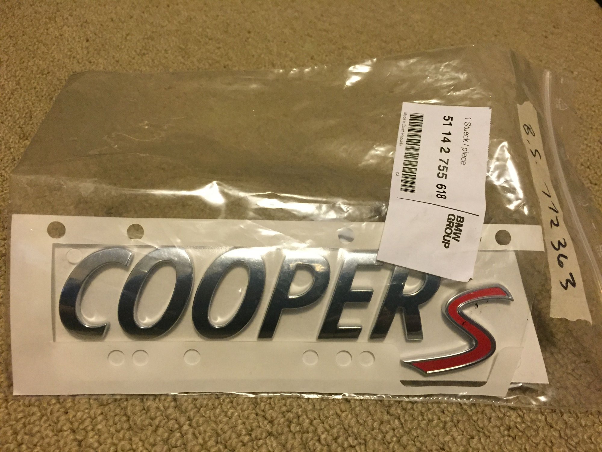 Exterior Body Parts - New OEM MINI CooperS Emblem - New - All Years Mini All Models - Buffalo, NY 14222, United States