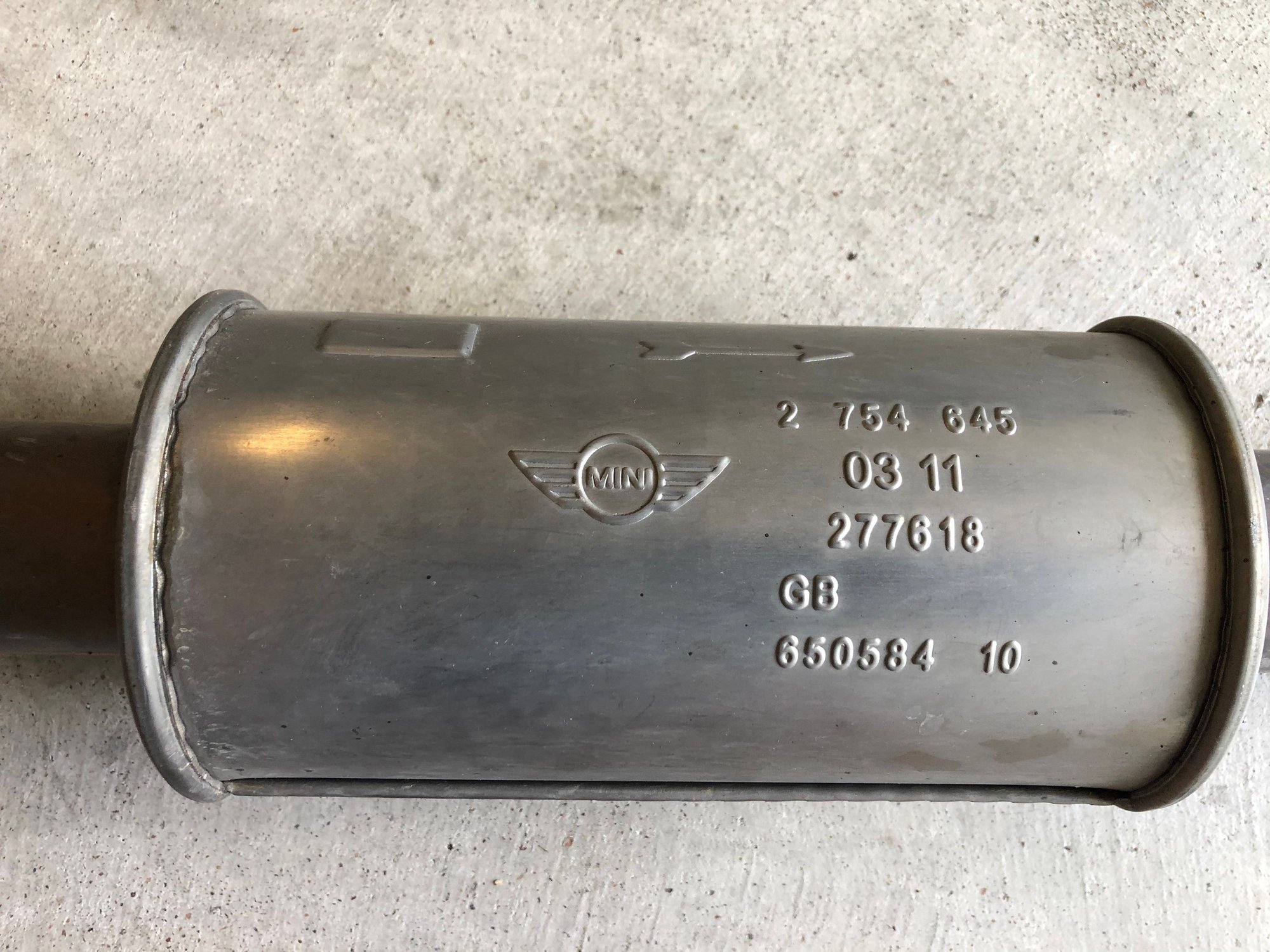 Engine - Exhaust - 2007-2014 mini cooper s exhaust resonator r55 r56 r57 oem 2754645 - Used - 2008 to 2014 Mini All Models - Austin, TX 78738, United States