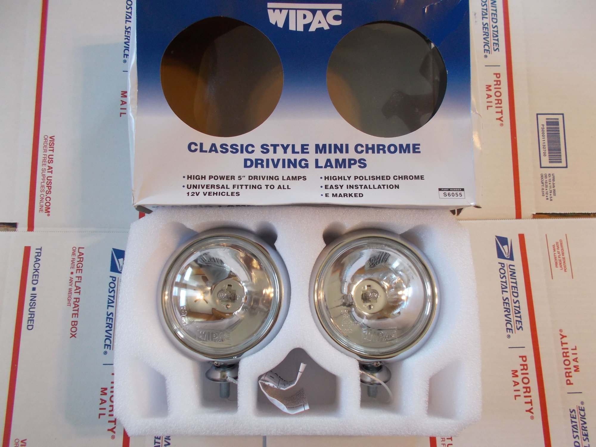 Lights - Wipac 5 Inch Diameter Classic Style MINI Cooper Chrome Driving Lights. - New - 2002 to 2006 Mini R50: "Mk I" Mini One & Cooper - 2005 to 2008 Mini R52: "Mk I" Mini Convertible - 2002 to 2006 Mini R53: "Mk I" Mini Cooper S - Bryan, OH 43506, United States
