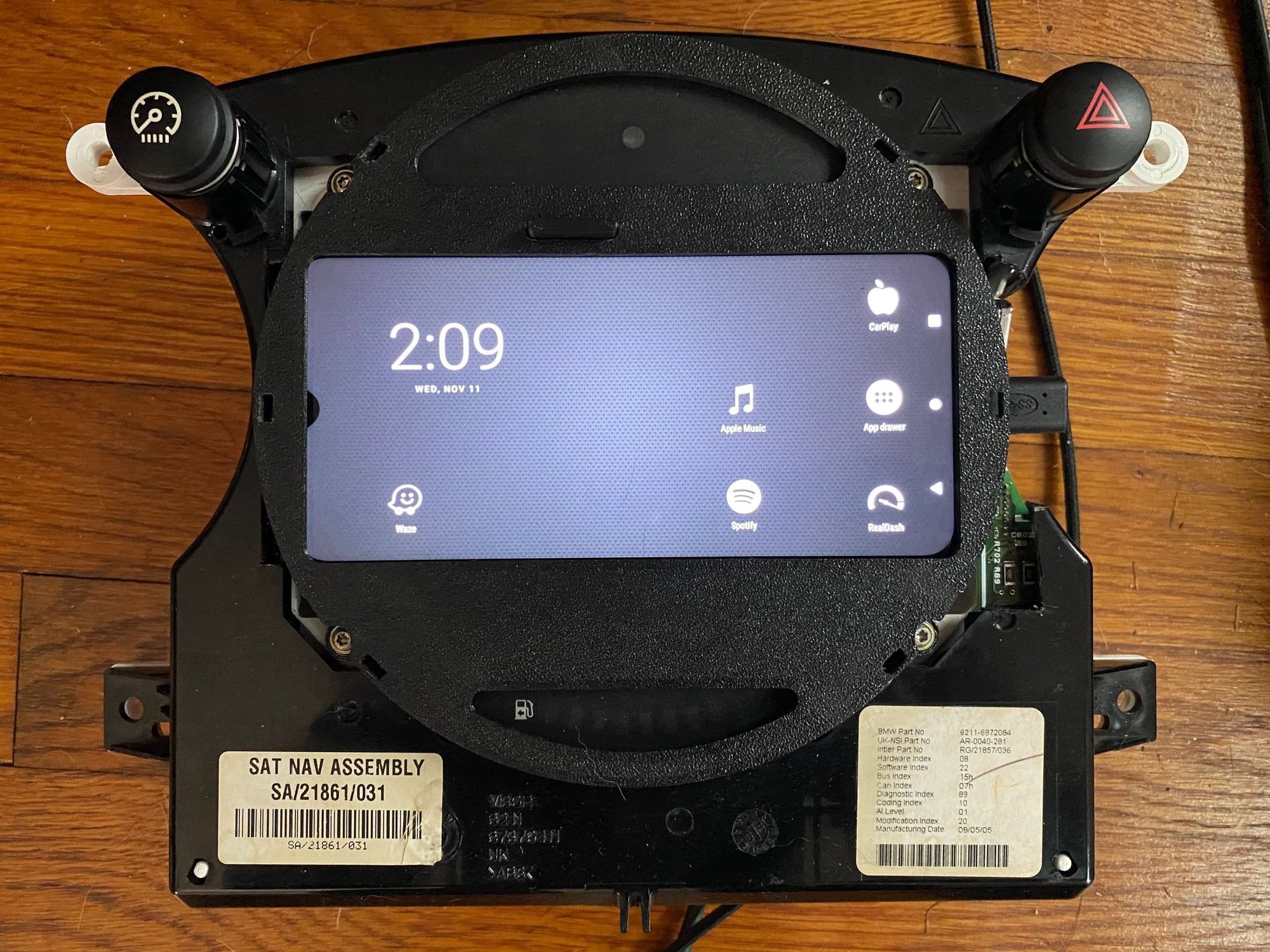 Custom R53 Android / CarPlay unit with bluetooth OBD2 reader. North