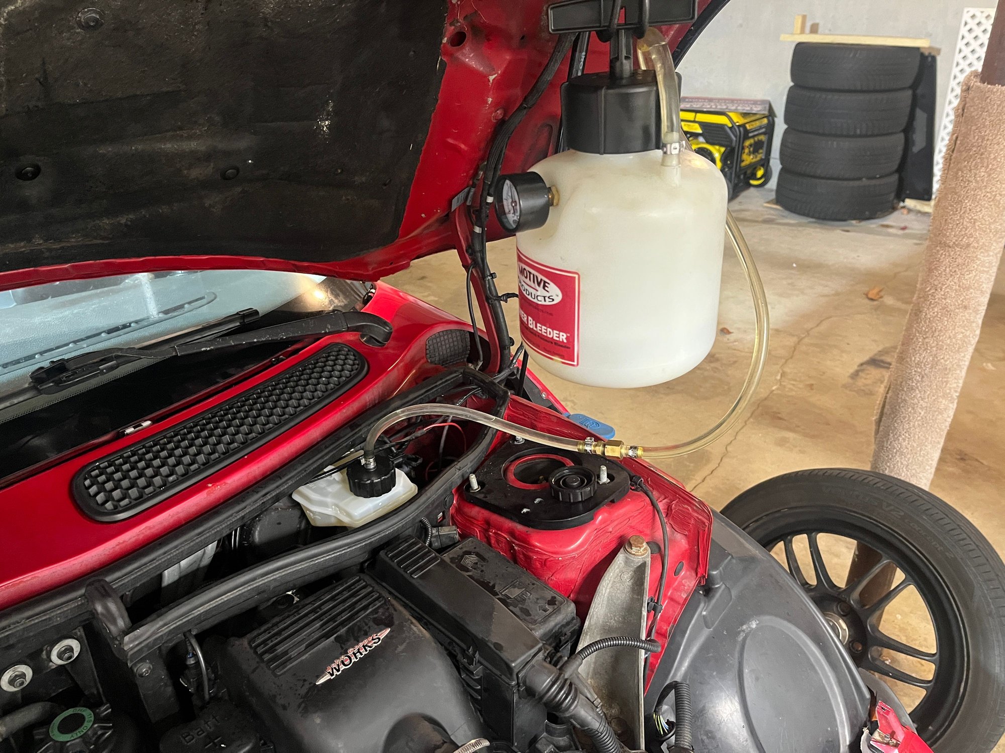 Pressure bleeding setup 