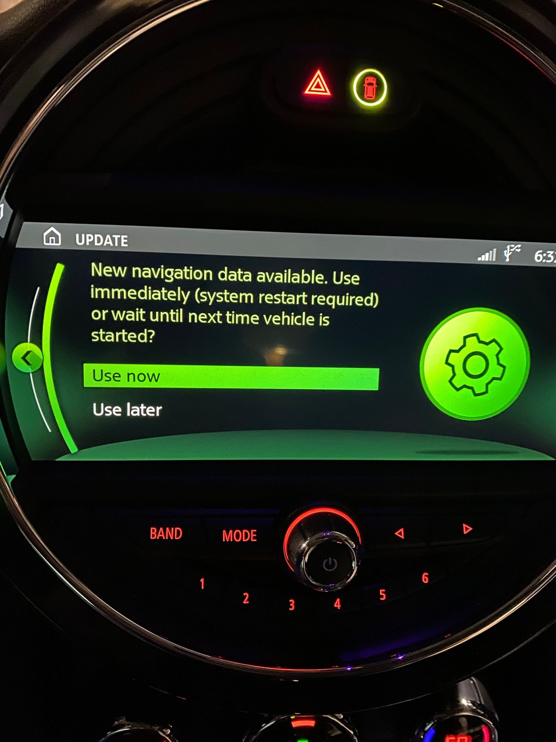 F55/F56 New navigation data available message North American Motoring