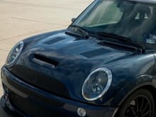 Exterior Image 
TR7 Hood louvers grafted into smoothed MINI hood