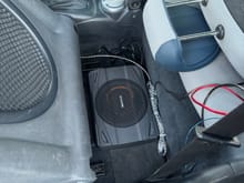 Rockville Slim 8” wired up under seat 