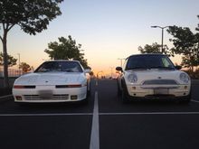 My best friend's car and mine.