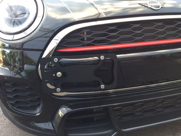 Platypus license plate holder installed.