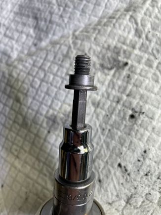 Never seize on the rotor retaining bolt