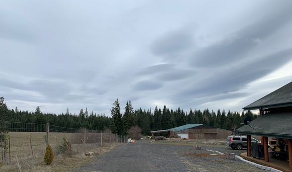 I really like this horse ranch that has huge barns