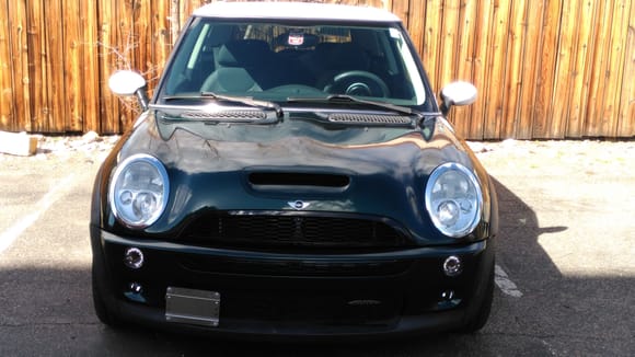 2003 R50 with  R53 bonnet and front bumper assembly. Kipoint lcd turn lights and Quicksilver exhaust.