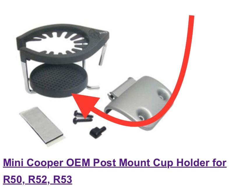Accessories - Accessory Downtube Cup Holder - Used - 2002 to 2008 Mini Cooper - Westford, MA 01886, United States