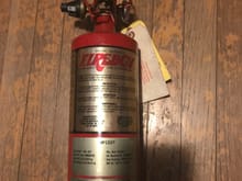 Extinguishing Agent: HFC-227ea
Fire Type Rating: B

Coverage	100 Cubic Feet
Dimensions	4" Depth x 15" Height
Disposable / Rechargeable	Rechargeable
Extinguishing Agent	HFC-227
Fire Rating	B:C
Type	Mounted Extinguishers
USCG Approved	Yes
Weight	6 Pounds