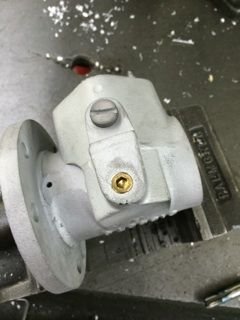 Drilled and tapped a drain plug for easier maint.