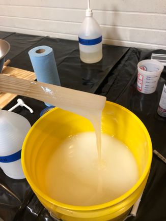 “Pancake batter” or semen in my opinion... I think I could make a killing going to the sperm bank with this stuff :D