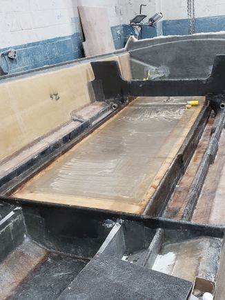 Tank is glassed in
 Ballast tank plumbed.