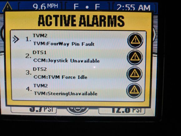 Errors before disconnecting engine