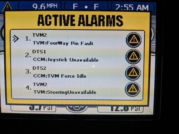 Errors before disconnecting engine