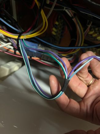 These two wires joining up with the  two “down” wires