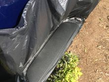 Large garbage bag for a drop sheet. 