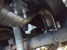 Over axle pipe on single 4" setup