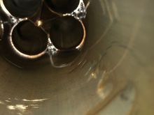 Header off truck turned on side 