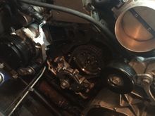 Cam gear instaled an waiting on springs to be installed