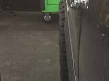 Fronts stick out a hair further than the rears, but the first set of rims dude ordered were about 2" outside the fender,  would have worked on my silverado, but i didnt want that look for this one