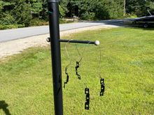 Using my wife's lamp post as a drying spot.