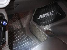 Diamond plate floor mats and Bose speaker covers